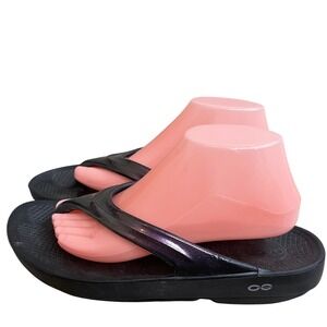 OOFOS Ooahh Luxe Iridescent purple lady 11 Sandal Recovery Comfort Flip Flops‎